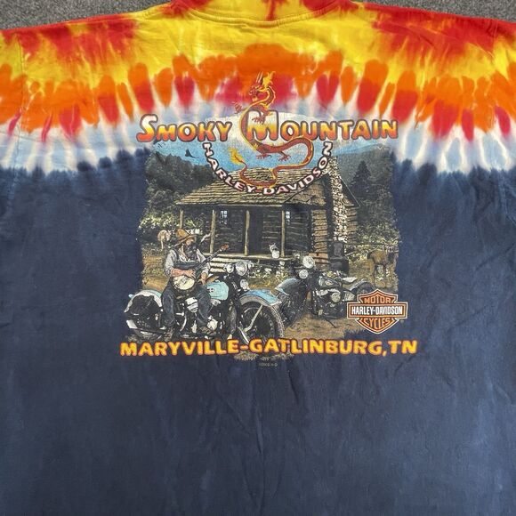 Harley Davidson Shirt Men’s Extra Large Tie Dye Gatlinburg TN 2006 Motorcycle XL - Picture 12 of 13
